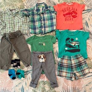 9 months bundle baby boys summer spring clothes LOT